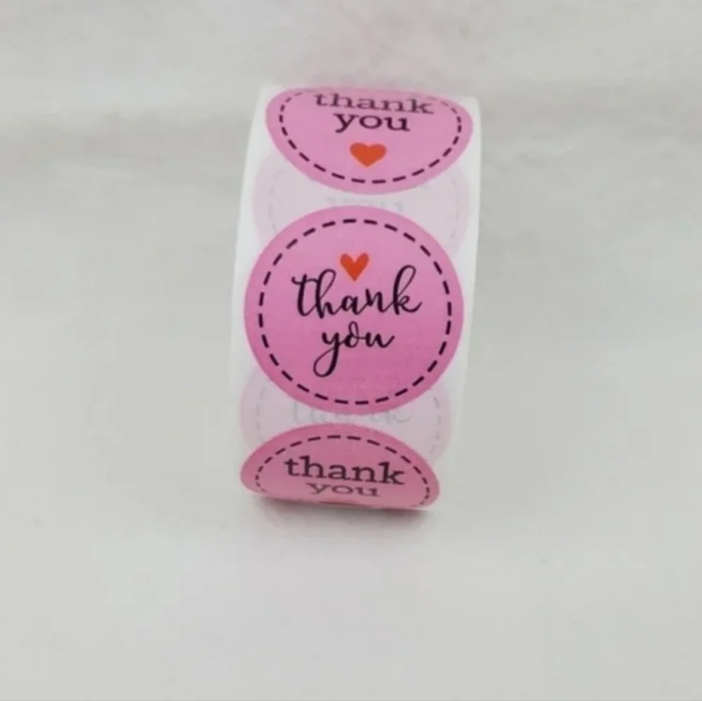 500 Pieces Roll Thank You Sealing Sticker